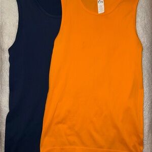 ZYIA Women’s Tank Tops in Orange & Navy